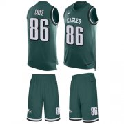 Wholesale Cheap Nike Eagles #86 Zach Ertz Midnight Green Team Color Men's Stitched NFL Limited Tank Top Suit Jersey