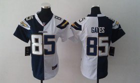 Wholesale Cheap Nike Chargers #85 Antonio Gates Navy Blue/White Women\'s Stitched NFL Elite Split Jersey
