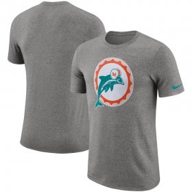 Wholesale Cheap Miami Dolphins Nike Marled Historic Logo Performance T-Shirt Heathered Gray