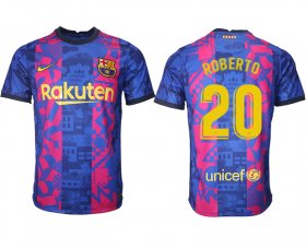 Wholesale Cheap Men 2021-2022 Club Barcelona blue training suit aaa version 20 Soccer Jersey