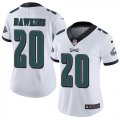 Wholesale Cheap Nike Eagles #20 Brian Dawkins White Women's Stitched NFL Vapor Untouchable Limited Jersey