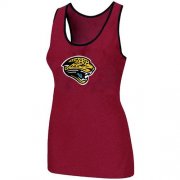 Wholesale Cheap Women's Nike Jacksonville Jaguars Big Logo Tri-Blend Racerback Stretch Tank Top Red
