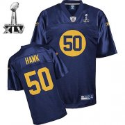 Wholesale Cheap Packers #50 A.J. Hawk Blue Super Bowl XLV Stitched NFL Jersey