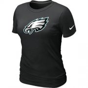 Wholesale Cheap Women's Nike Philadelphia Eagles Logo NFL T-Shirt Black