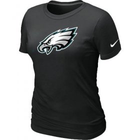 Wholesale Cheap Women\'s Nike Philadelphia Eagles Logo NFL T-Shirt Black