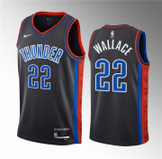 Wholesale Cheap Men's Oklahoma City Thunder #22 Cason Wallace Black 2023 Draft City Edition Stitched Basketball Jersey