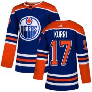 Wholesale Cheap Adidas Oilers #17 Jari Kurri Royal Blue Alternate Authentic Stitched NHL Jersey