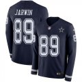 Wholesale Cheap Nike Cowboys #89 Blake Jarwin Navy Blue Team Color Men's Stitched NFL Limited Therma Long Sleeve Jersey