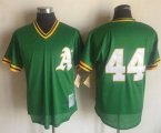 Wholesale Cheap Mitchell And Ness 1987 Athletics #44 Reggie Jackson Green Throwback Stitched MLB Jersey