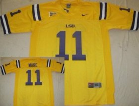 Wholesale Cheap LSU Tigers #11 Spencer Ware Yellow Jersey