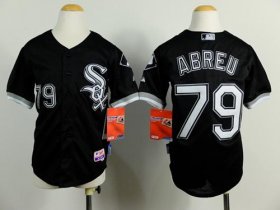 Wholesale Cheap White Sox #79 Jose Abreu Black Cool Base Stitched Youth MLB Jersey