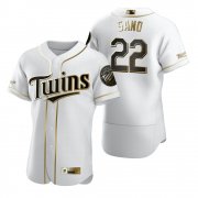 Wholesale Cheap Minnesota Twins #22 Miguel Sano White Nike Men's Authentic Golden Edition MLB Jersey