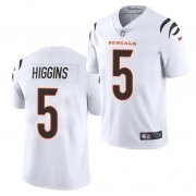 Cheap Men's Cincinnati Bengals #5 Tee Higgins White Vapor Untouchable Limited Stitched Jersey