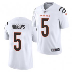 Cheap Men\'s Cincinnati Bengals #5 Tee Higgins White Vapor Untouchable Limited Stitched Jersey