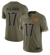 Wholesale Cheap Men's Washington Commanders #17 Terry McLaurin 2022 Olive Salute To Service Limited Stitched Jersey