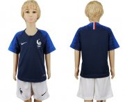 Wholesale Cheap France Blank Home Kid Soccer Country Jersey