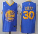 Wholesale Cheap Men's Golden State Warriors #30 Stephen Curry Royal Blue 2017-2018 Nike Swingman Stitched NBA Jersey