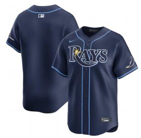 Cheap Men\'s Tampa Bay Rays Blank Navy Away Limited Stitched Baseball Jersey