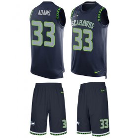 Wholesale Cheap Nike Seahawks #33 Jamal Adams Steel Blue Team Color Men\'s Stitched NFL Limited Tank Top Suit Jersey