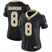 Wholesale Cheap Nike Saints #8 Archie Manning Black Team Color Women's Stitched NFL Vapor Untouchable Limited Jersey