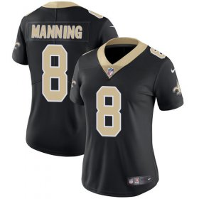 Wholesale Cheap Nike Saints #8 Archie Manning Black Team Color Women\'s Stitched NFL Vapor Untouchable Limited Jersey
