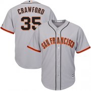 Wholesale Cheap Giants #35 Brandon Crawford Grey Road Cool Base Stitched Youth MLB Jersey