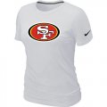 Wholesale Cheap Women's Nike San Francisco 49ers Logo NFL T-Shirt White