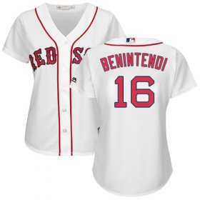 Wholesale Cheap Red Sox #16 Andrew Benintendi White Home Women\'s Stitched MLB Jersey