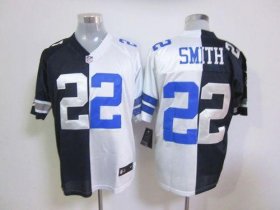 Wholesale Cheap Nike Cowboys #22 Emmitt Smith Navy Blue/White Men\'s Stitched NFL Elite Split Jersey