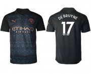 Wholesale Cheap Men 2020-2021 club Manchester City away aaa version 17 black Soccer Jerseys