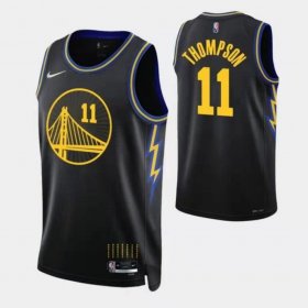 New 2021 Nike Golden State Warriors #11 Klay Thompson Blue jersey