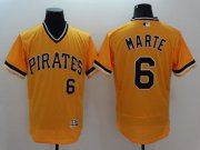 Wholesale Cheap Pirates #6 Starling Marte Gold Flexbase Authentic Collection Stitched MLB Jersey
