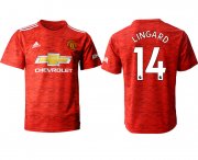 Wholesale Cheap Men 2020-2021 club Manchester United home aaa version 14 red Soccer Jerseys