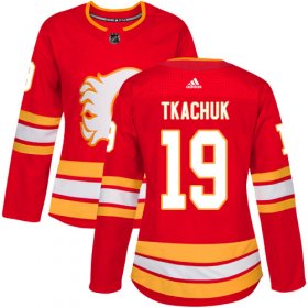 Wholesale Cheap Adidas Flames #19 Matthew Tkachuk Red Alternate Authentic Women\'s Stitched NHL Jersey