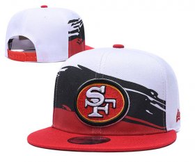 Wholesale Cheap 49ers Team Logo White Red Adjustable Hat GS