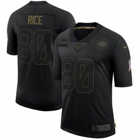 Cheap San Francisco 49ers #80 Jerry Rice Nike 2020 Salute To Service Retired Limited Jersey Black