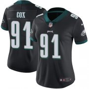 Wholesale Cheap Nike Eagles #91 Fletcher Cox Black Alternate Women's Stitched NFL Vapor Untouchable Limited Jersey