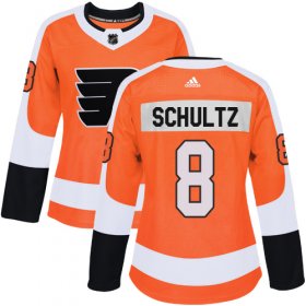 Wholesale Cheap Adidas Flyers #8 Dave Schultz Orange Home Authentic Women\'s Stitched NHL Jersey