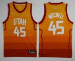 Wholesale Cheap Men's Utah Jazz #45 Donovan Mitchell Yellow Nike 2017-2018 NBA Swingman City Edition Jersey