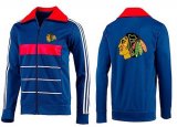 Wholesale Cheap NHL Chicago Blackhawks Zip Jackets Blue-3