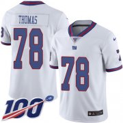 Wholesale Cheap Nike Giants #78 Andrew Thomas White Men's Stitched NFL Limited Rush 100th Season Jersey