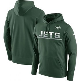 Wholesale Cheap Men\'s New York Jets Nike Green Sideline Circuit Pullover Performance Hoodie