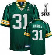 Wholesale Cheap Packers Al Harris #31 Green Super Bowl XLV Embroidered NFL Jersey