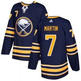 Wholesale Cheap Adidas Sabres #7 Rick Martin Navy Blue Home Authentic Stitched NHL Jersey