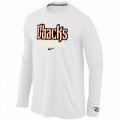 Wholesale Cheap Arizona Diamondbacks Crimson Long Sleeve MLB T-Shirt White