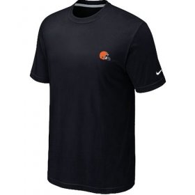 Wholesale Cheap Nike Cleveland Browns Chest Embroidered Logo T-Shirt Black