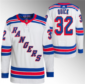 Wholesale Cheap Men\'s New York Rangers #32 Jonathan Quick White Stitched Jersey