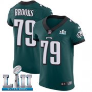 Wholesale Cheap Nike Eagles #79 Brandon Brooks Midnight Green Team Color Super Bowl LII Men's Stitched NFL Vapor Untouchable Elite Jersey