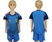 Wholesale Cheap Argentina Blank Blue Goalkeeper Kid Soccer Country Jersey