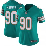 Wholesale Cheap Nike Dolphins #90 Charles Harris Aqua Green Alternate Women's Stitched NFL Vapor Untouchable Limited Jersey
